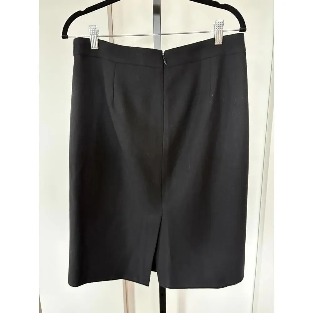 J Crew The Pencil Skirt Wool Black 8